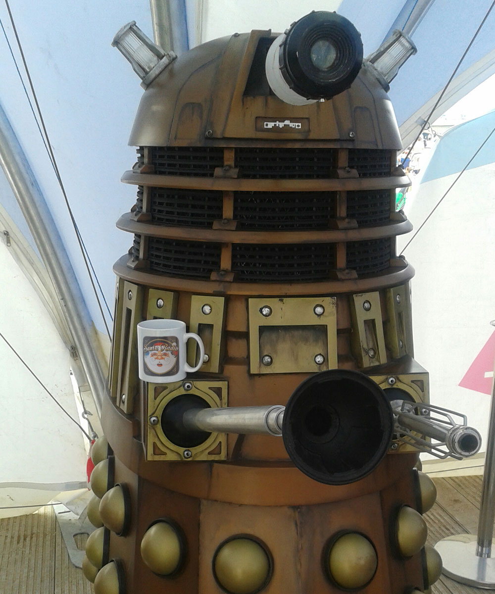 Dalek Mechanical Actor - Santa Radio Celebrity Mugshots