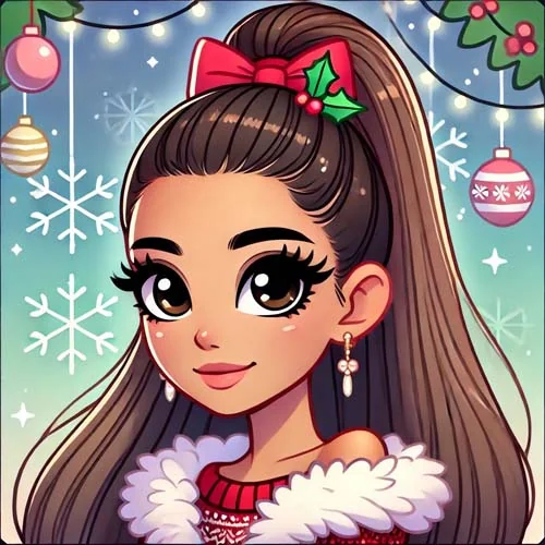 Ariana Grande illustrated artwork