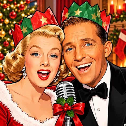 Bing Crosby & Rosemary Clooney illustrated artwork