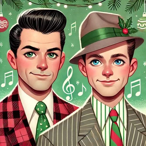 Frank Sinatra and Dean Martin illustrated artwork