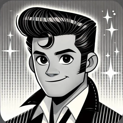 Elvis Presley illustrated artwork