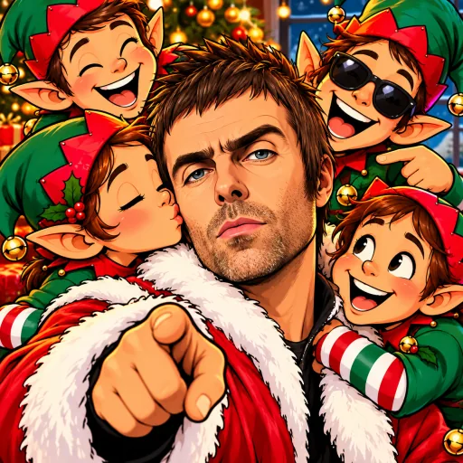Liam Gallagher illustrated artwork