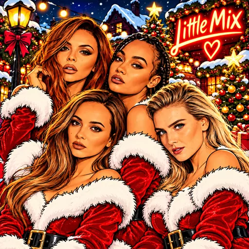 Little Mix illustrated artwork
