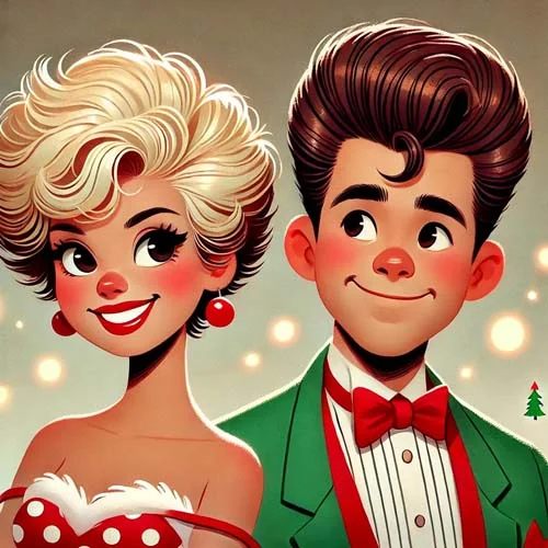 Mel & Kim illustrated artwork