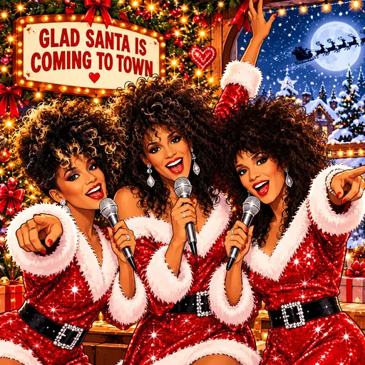 The Pointer Sisters illustrated artwork
