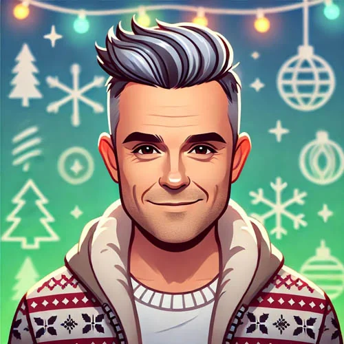 Robbie Williams illustrated artwork