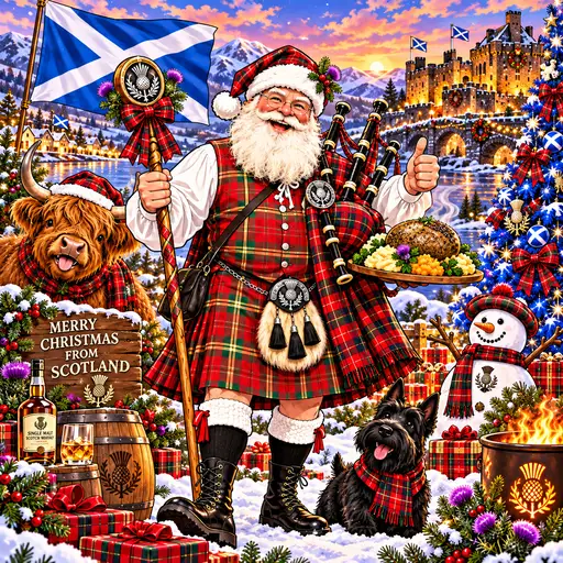 Scottish Quest All Stars illustrated artwork