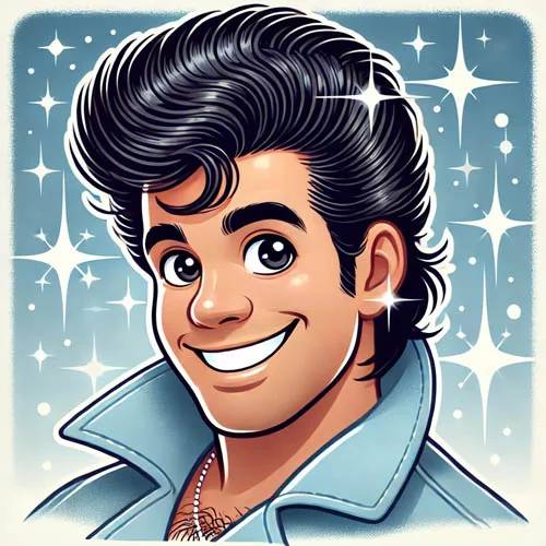 Shakin Stevens illustrated artwork