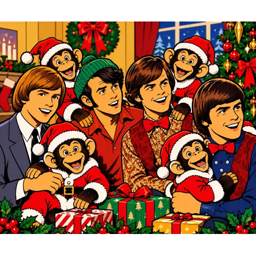 The Monkees illustrated artwork
