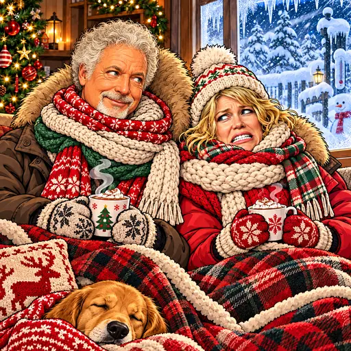 Tom Jones & Cerys Matthews illustrated artwork