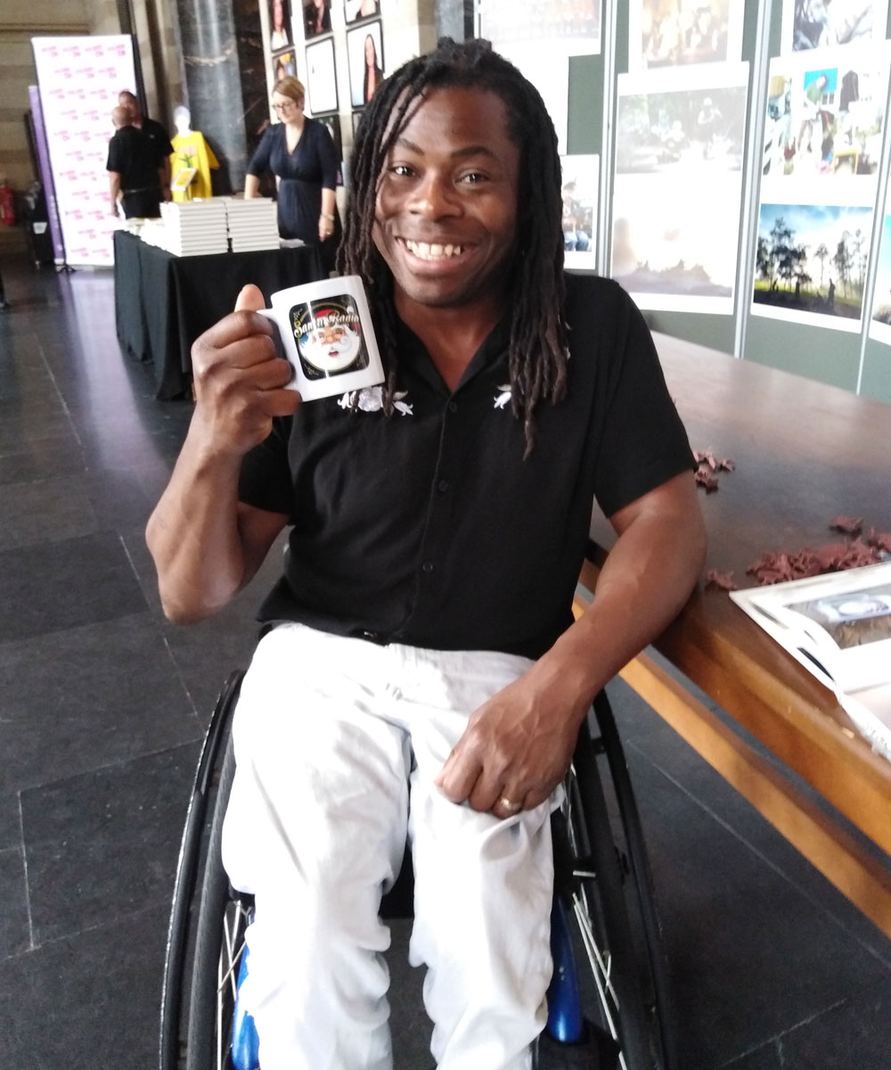 Ade Adepitan Television presenter - Santa Radio Celebrity Mugshots