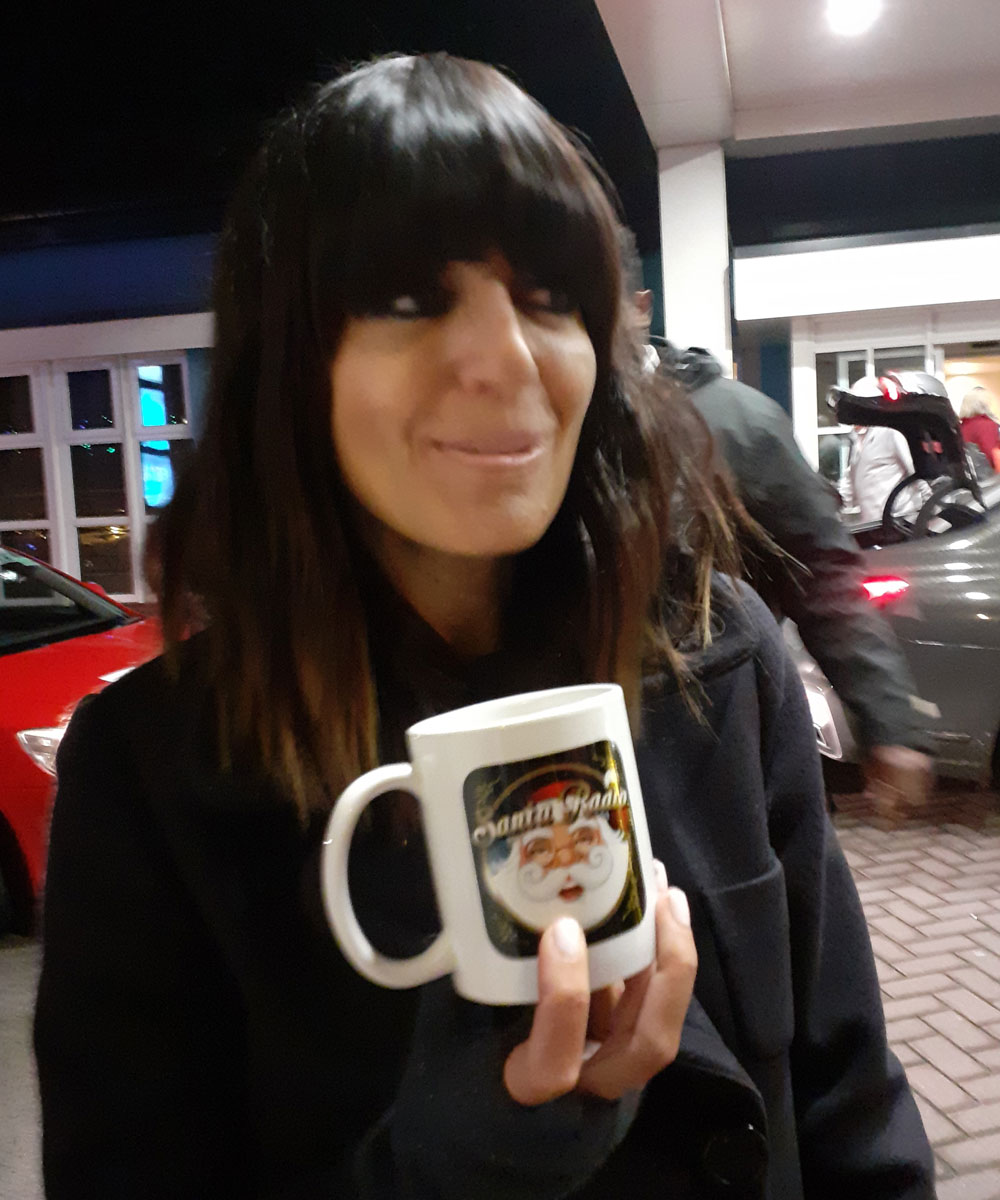 Claudia Winkleman Television presenter - Santa Radio Celebrity Mugshots