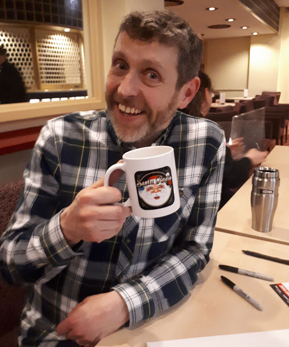 Dave Gorman Comedian - Santa Radio Celebrity Mugshots