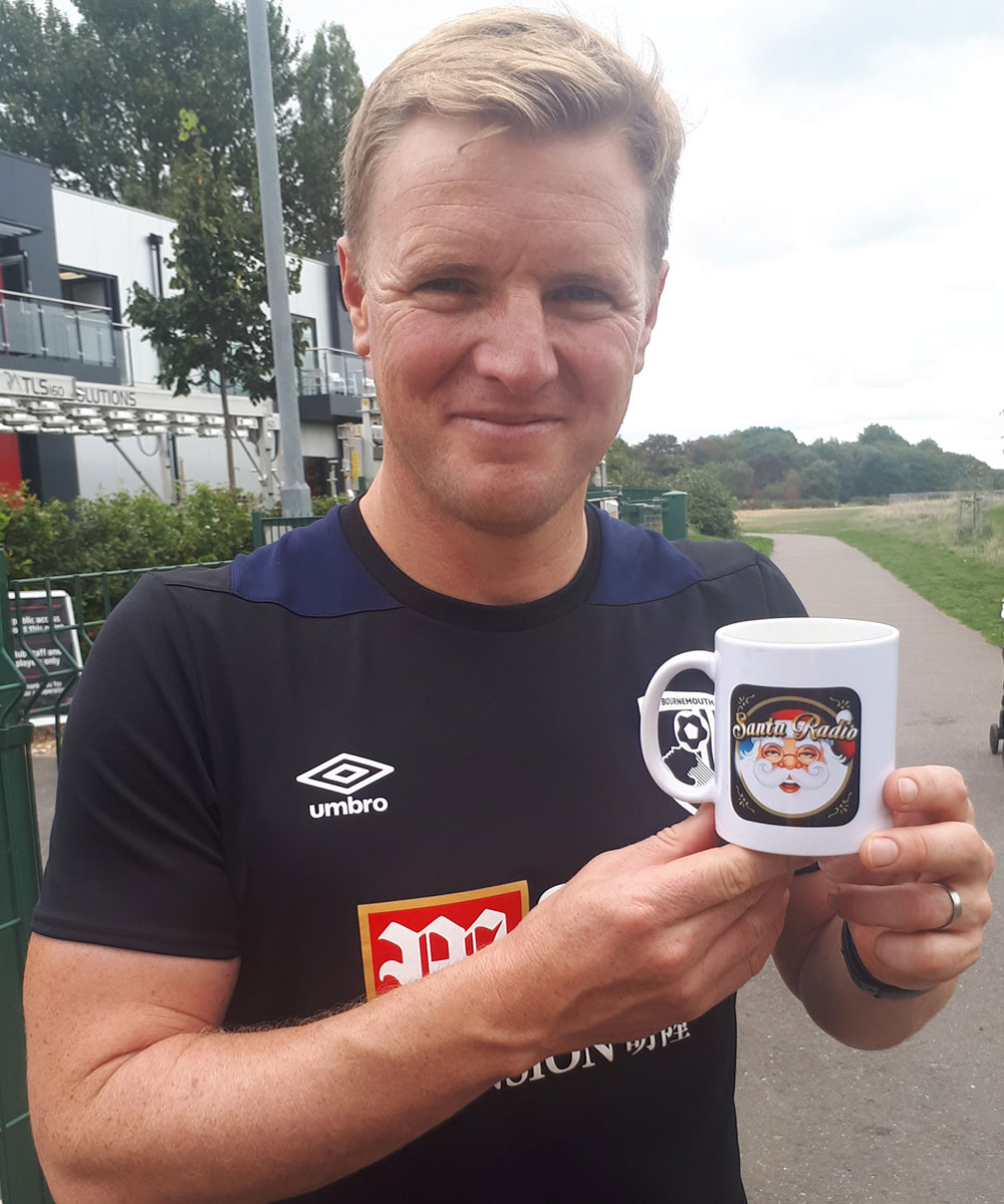 Eddie Howe - Bournemouth FC Football Manager - Santa Radio Mugshot