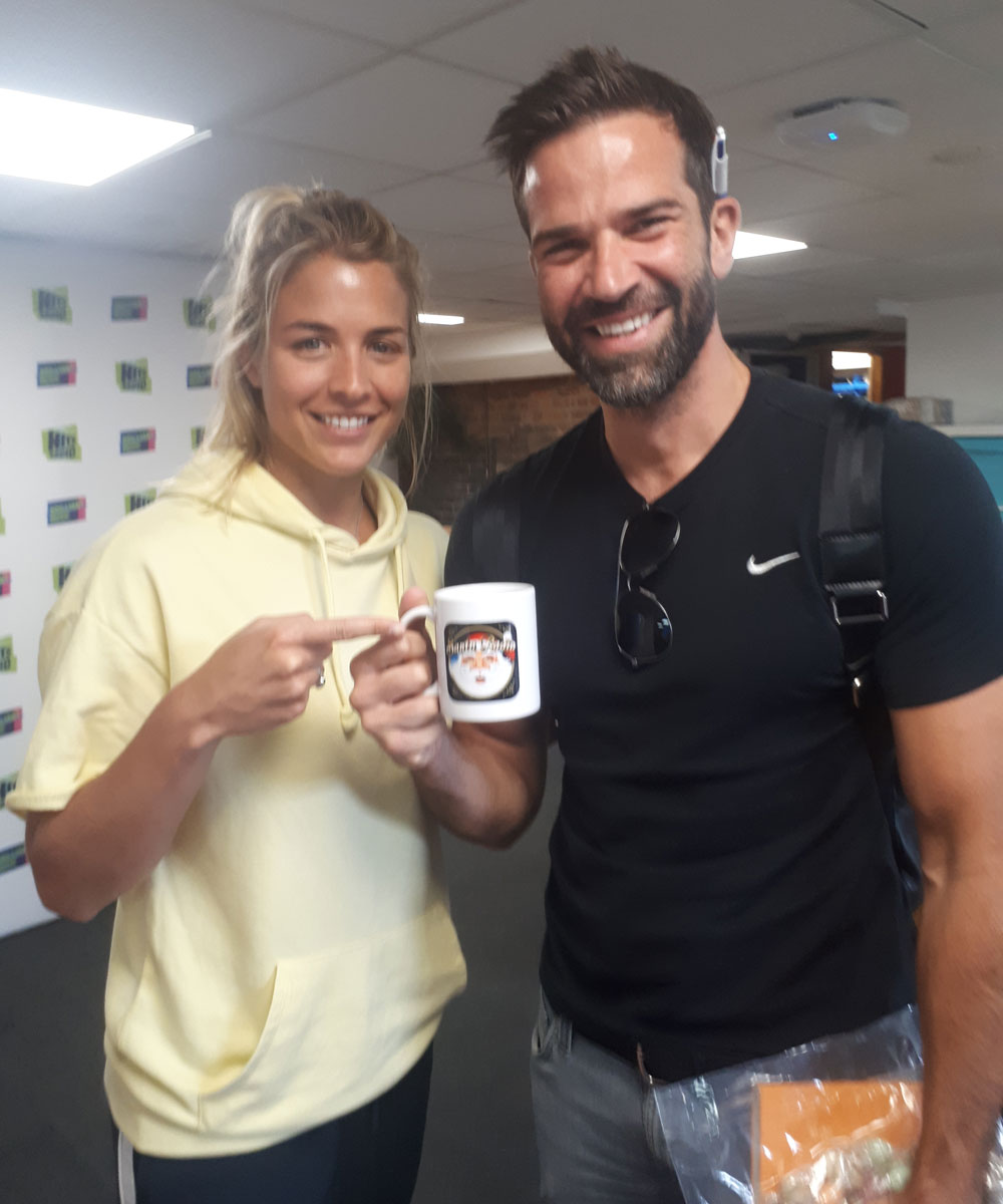 Gemma Atkinson & Gethin Jones - Hits Radio Presenters - Santa Radio Mugshot