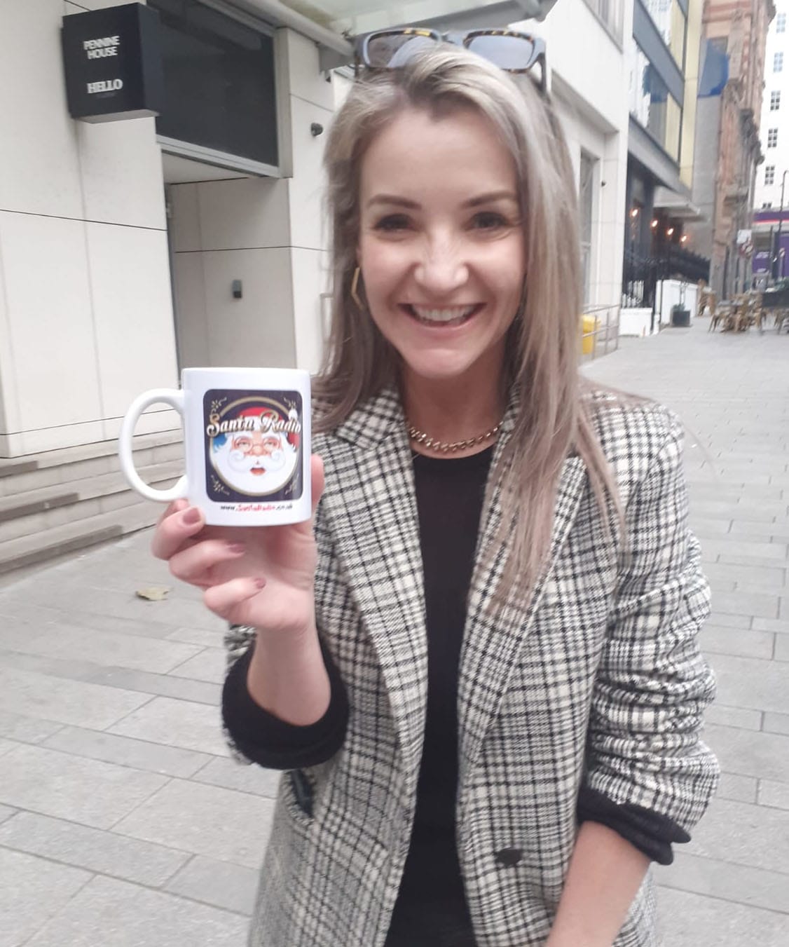 Helen Skelton with Santa Radio mug