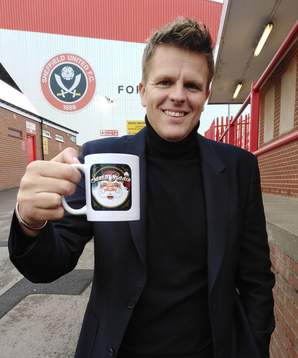 Jake Humphrey - English television presenter - Santa Radio Mugshot