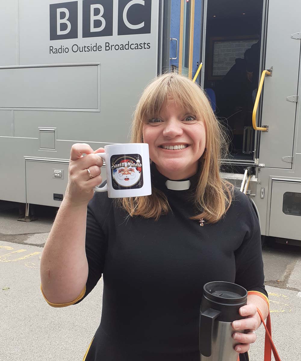 Rev Kate Botley BBC Radio 2 Presenter - Santa Radio Celebrity Mugshots