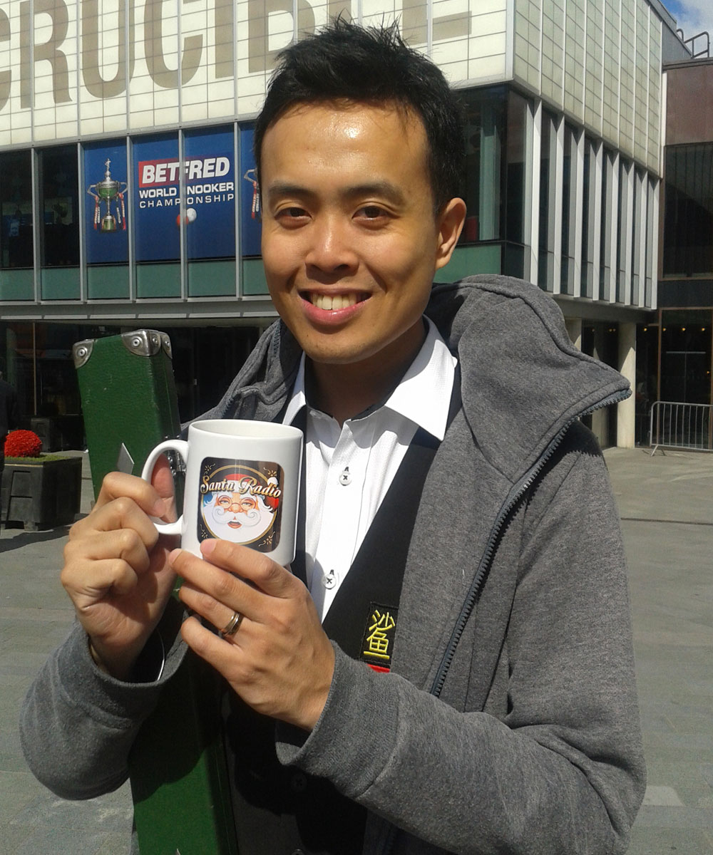 Marco Fu Hong Kong Pro Snooker Player - Santa Radio Celebrity Mugshots