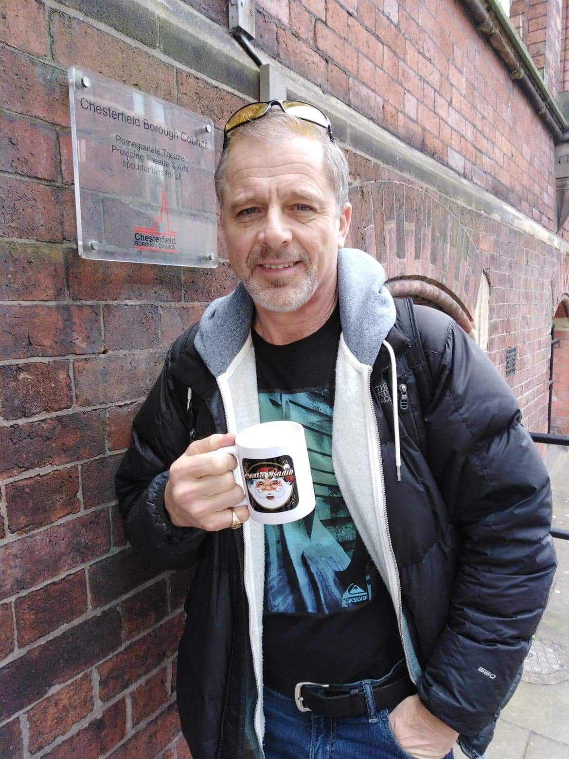Maxwell Caulfield AmericanBritish film actor Santa Radio Mug Shot
