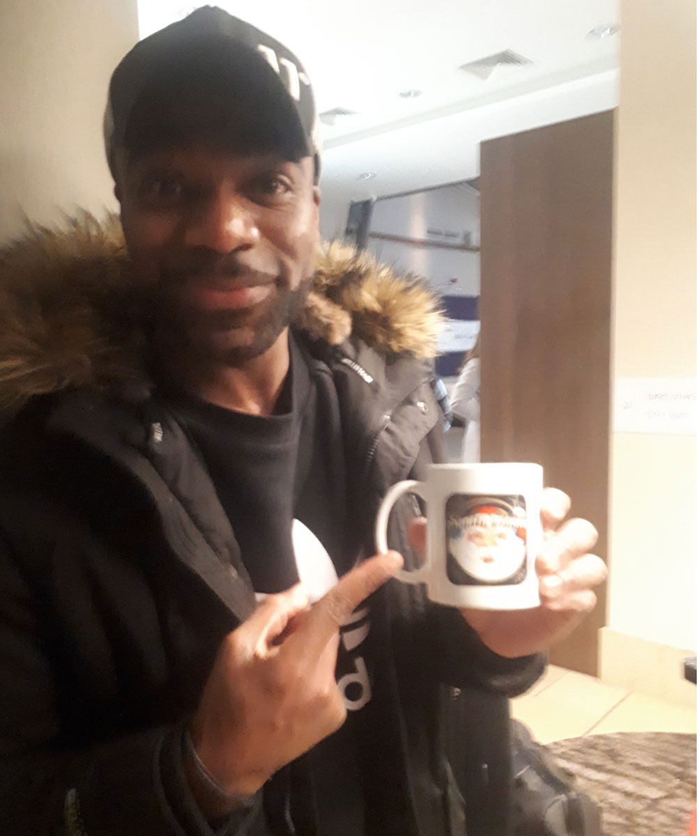 Ore Oduba British television presenter - Santa Radio Celebrity Mugshots