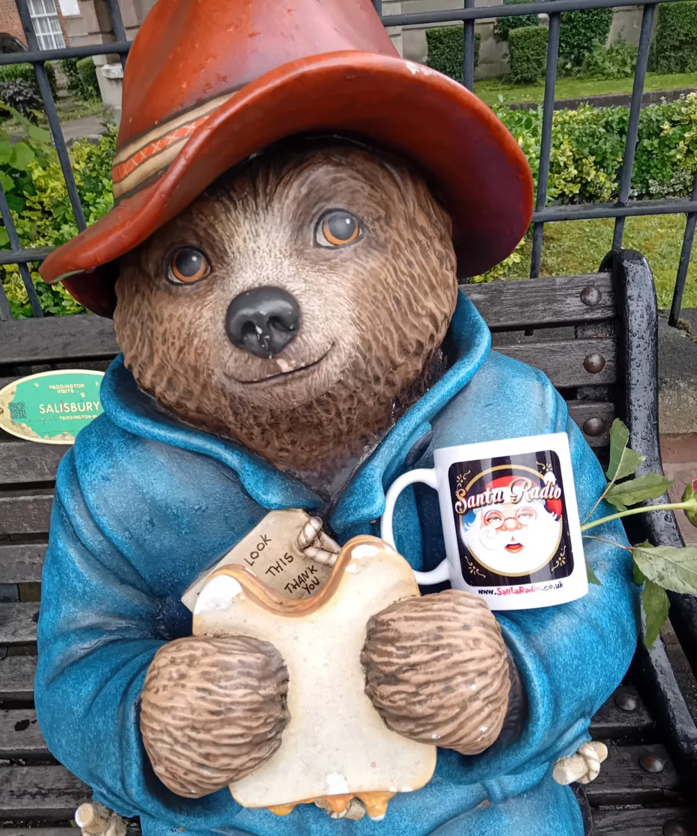 Paddington Bear with Santa Radio mug