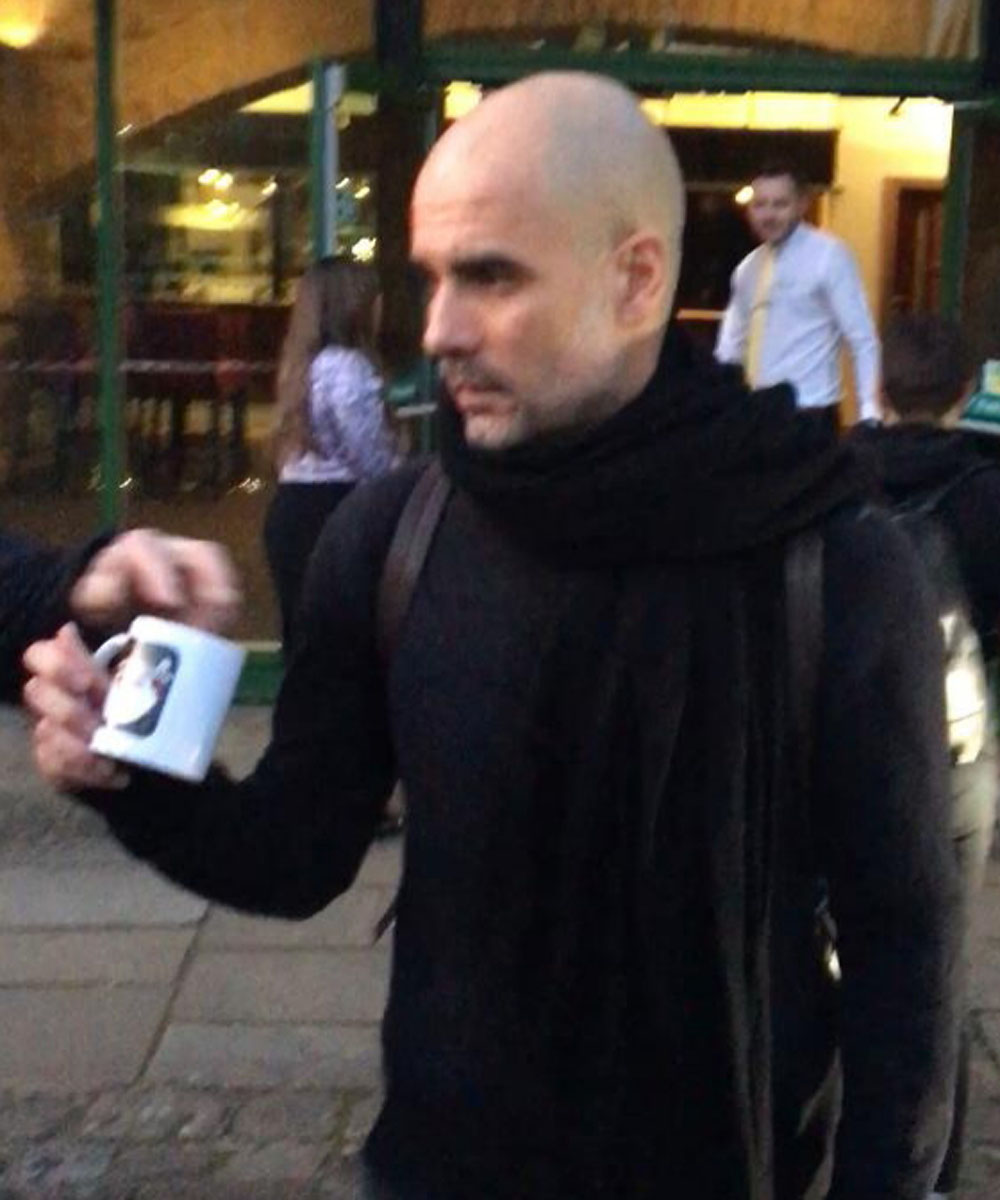 Pep Guardiola - Man City Manaager - Santa Radio Mugshot