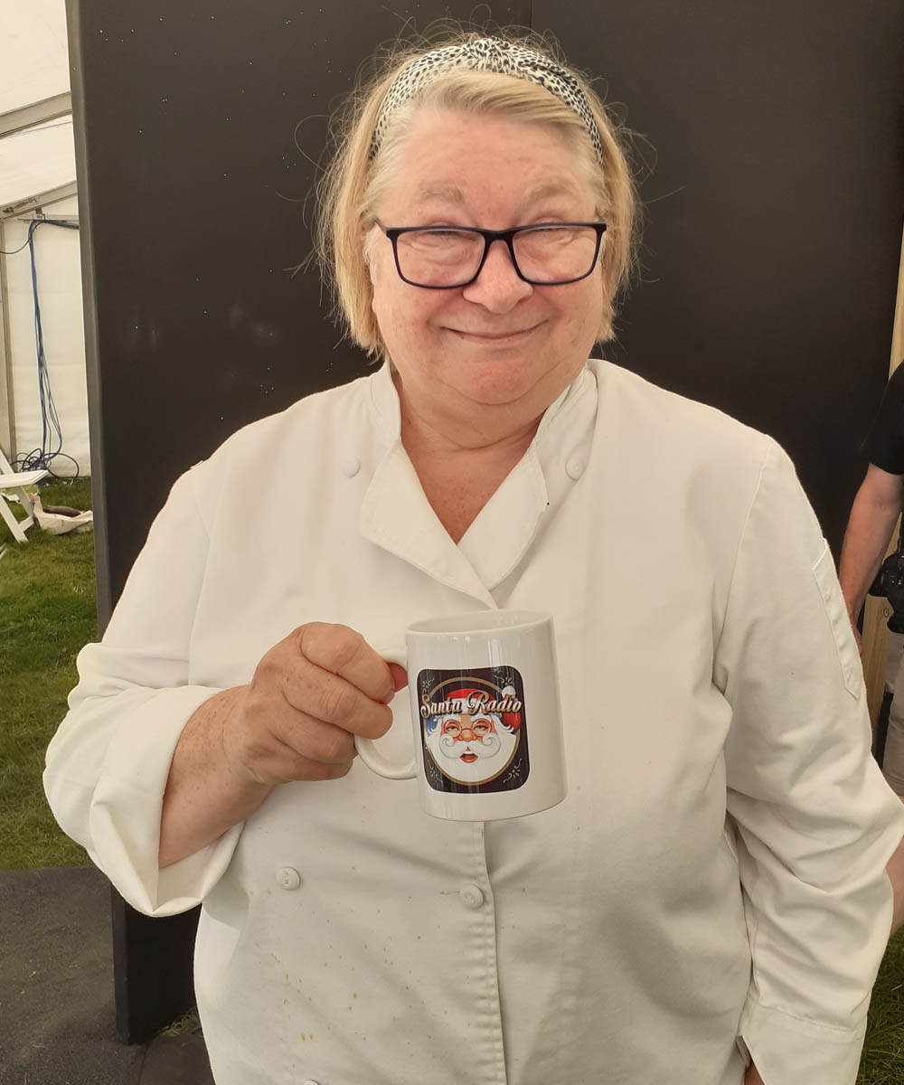 Rosemary Shrager TV Presenter & chef - Santa Radio Celebrity Mugshots