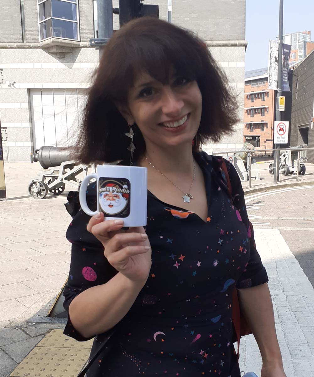 Shappi Khorsandi - Comedian - Santa Radio Mugshot