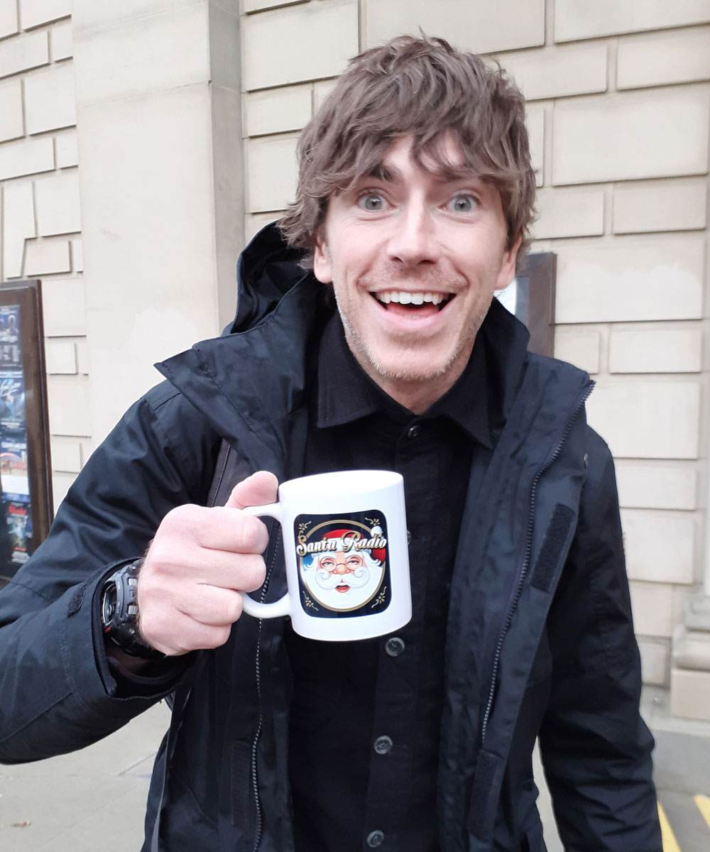 Simon Reeve - British author - Santa Radio Mugshot