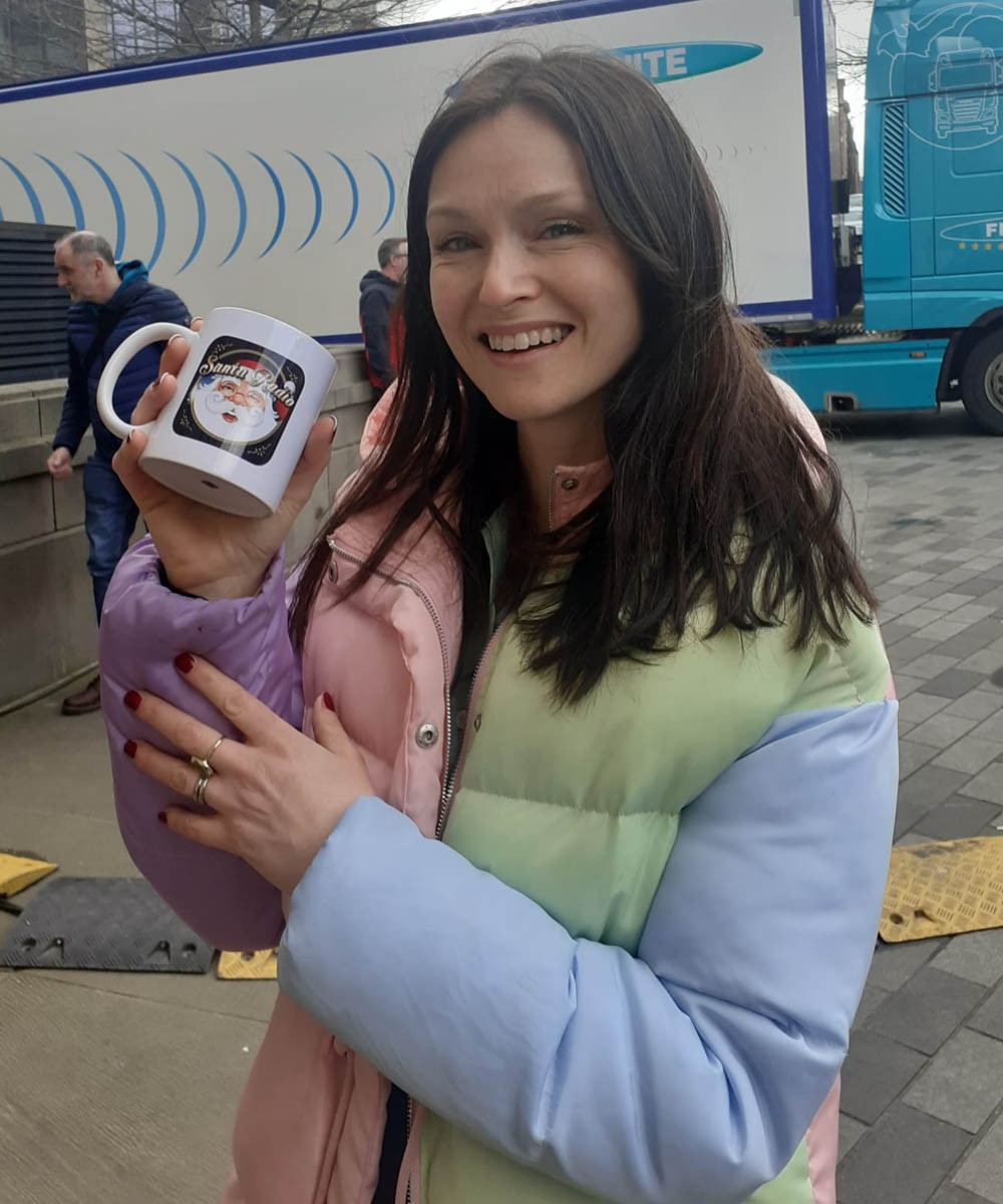 Sophie EllisBextor Singer Santa Radio Mug Shot