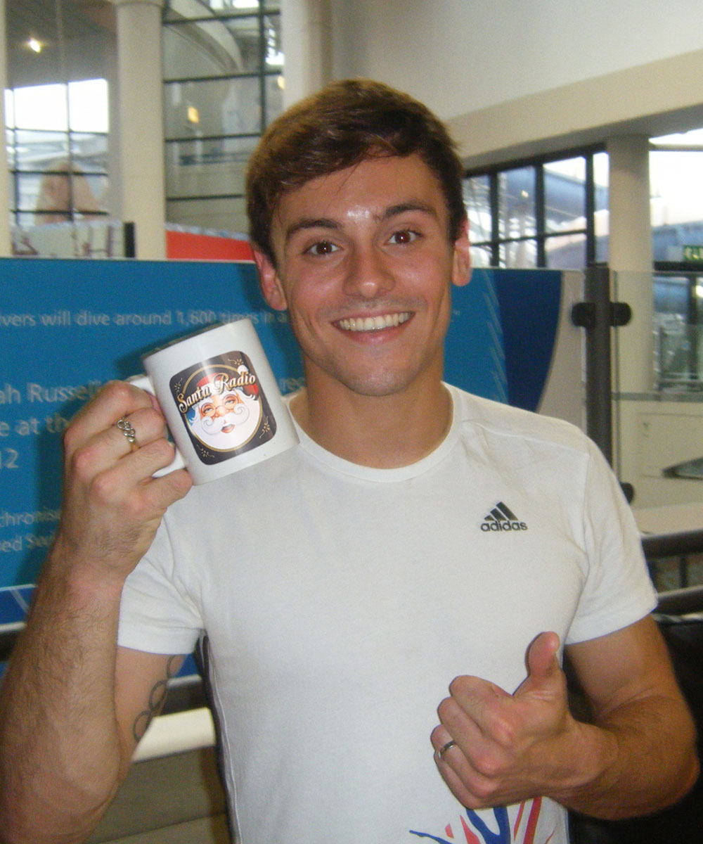 Tom Daley - Diver - Santa Radio Mugshot