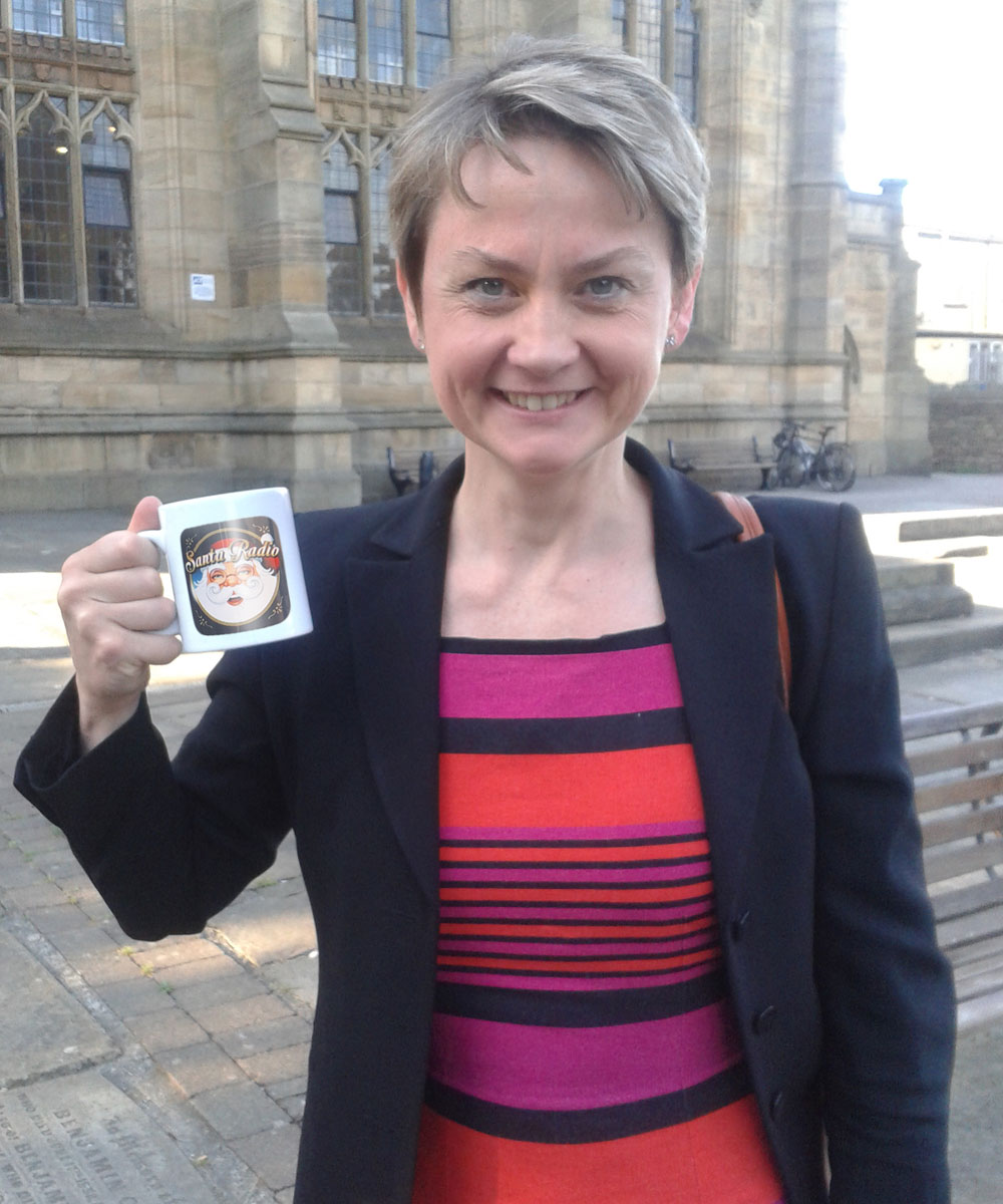 Yvette Cooper Member of Parliament  - Santa Radio Celebrity Mugshots